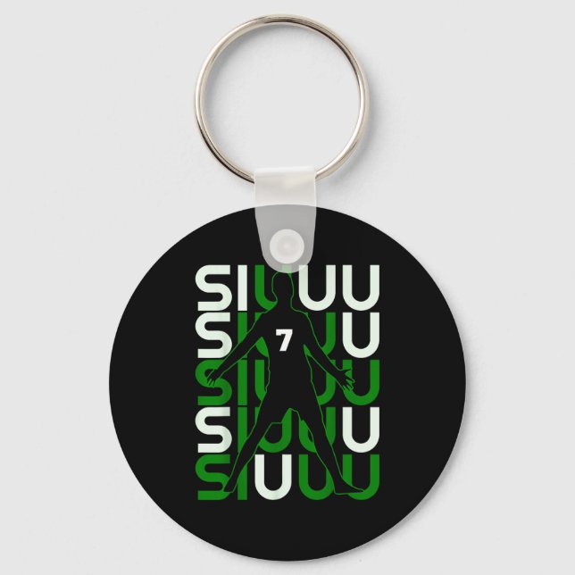 Siuuuu Funny Soccer Present For Soccer Lovers Fan  Schlüsselanhänger (Vorderseite)