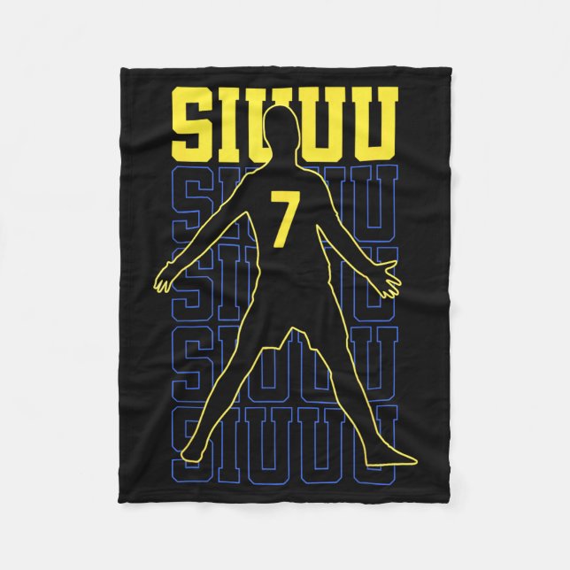 Siuuuu Funny Soccer Present For Soccer Lovers Fans Fleecedecke (Vorderseite)