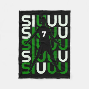 Siuuuu Lustiges Fußballgeschenk für Fußballfans Fleecedecke