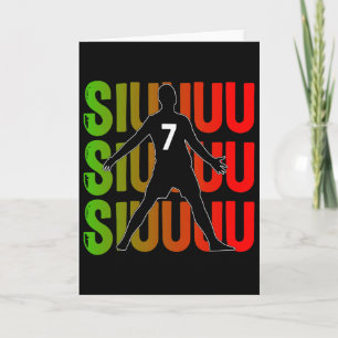 Siuuuu Lustiges Fußballgeschenk für Fußballfans Karte