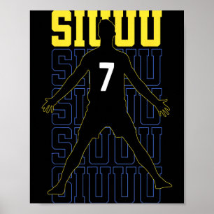Siuuuu Lustiges Fußballgeschenk für Fußballfans  Poster