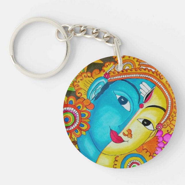 Siva Wandmalerei Schlüsselanhänger (Vorderseite)