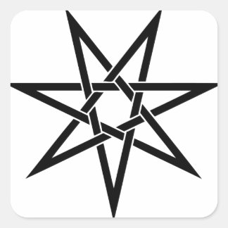 Siven Point Star Quadratischer Aufkleber