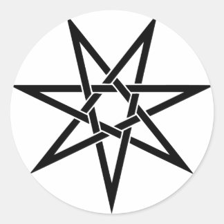 Siven Point Star Runder Aufkleber