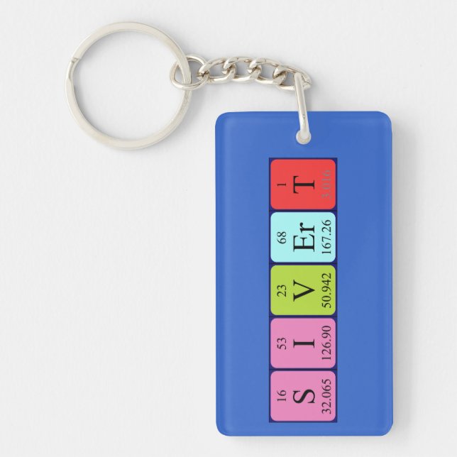 Sivere Periodenschlüsselring Schlüsselanhänger (Vorderseite)