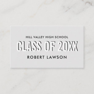 Sivler Gray Class Abschluss Name Social Icon Visitenkarte