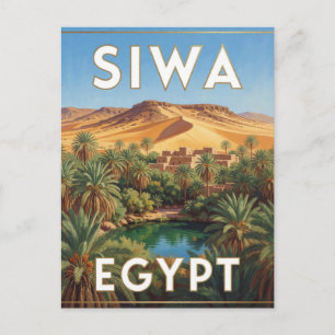 Siwa-Oase Ägypten Palm Desert Landschaft Postkarte