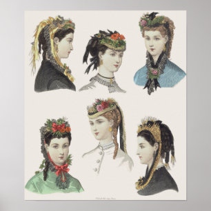 Six beautés victoriennes - grande affiche -