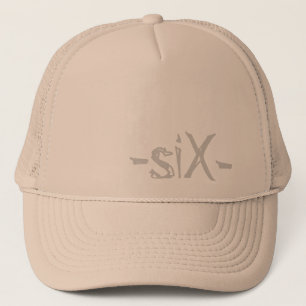 Six casquettes laids de bâton