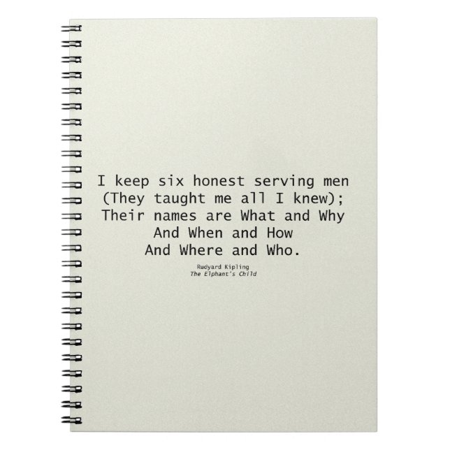 Six hommes servants carnet (Devant)