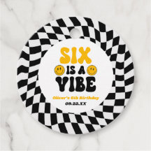 Six Is A Vibe Retro Sixth 6th Birthday Party
