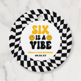Six Is A Vibe Retro Sixth 6th Birthday Party Geschenkanhänger