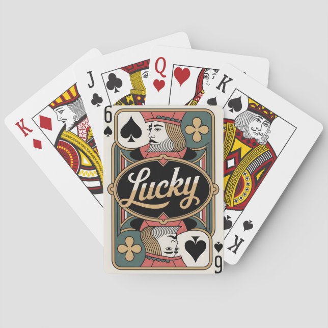 Six Of Spades Lucky Card Deck Spielkarten (Rückseite)