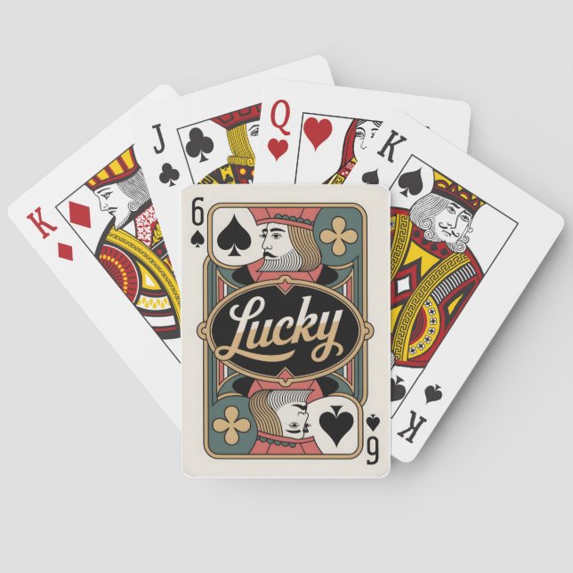 Six Of Spades Lucky Card Deck Spielkarten (Rückseite)