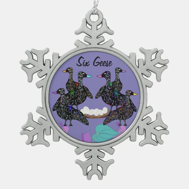 Six ornements de Noël d'oies (Devant)