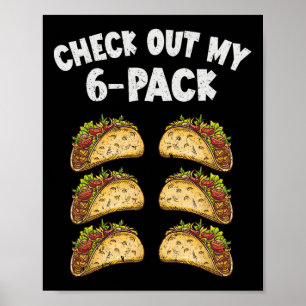 Six Pack Taco Cinco De Mayo Mexiko Männer Poster