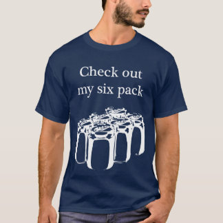 Six Pack weiß Grafik T-Shirt