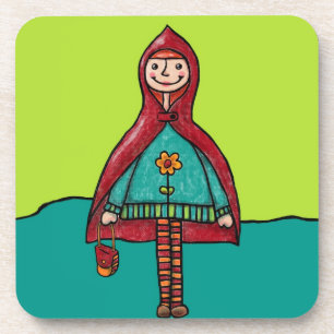 Six Plastic Coasters, Little Red Riding Hood Untersetzer