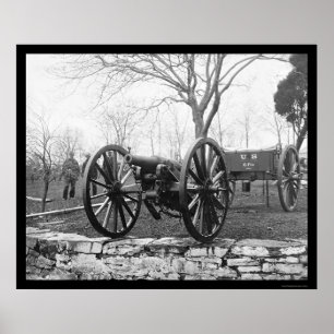 Six Pounder Artillery Gun in Washington, DC 1862 Poster