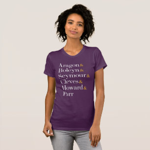 Six reines musicales - Le T-shirt des noms d'amphi