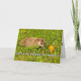 Six semaines de moins de carte de voeux hivernale