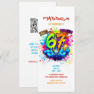 Six Sept Crafts d'anniversaire Invitation de fête,
