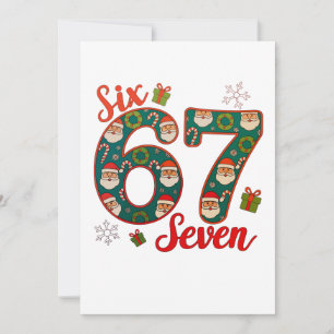 Six Seven 67 6 7 Meme Weihnachten Xmas Santa Hut