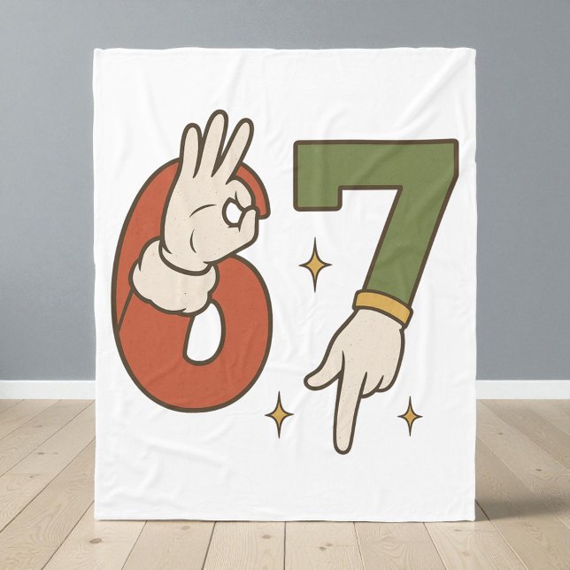 Six Seven 67 6 7 Santa Elf Weihnachtsmeme Fleecedecke (Von Creator hochgeladen)