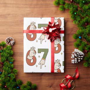 Six Seven 67 6 7 Weihnachten Santa Elf Meme Geschenkpapier