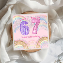 Six Seven 67 Birthday Napkins