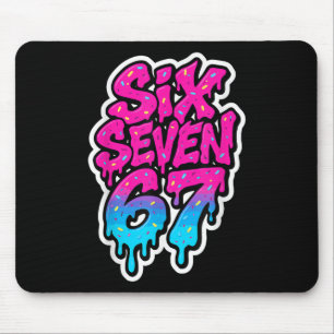 Six Seven 67 Bysebyll Eiscreme-Tropf-Mason-Meme Ki Mousepad