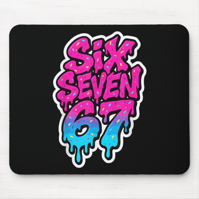 Six Seven 67 Bysebyll Ice Cream Drip Mason Meme Ki Mousepad (Vorne)