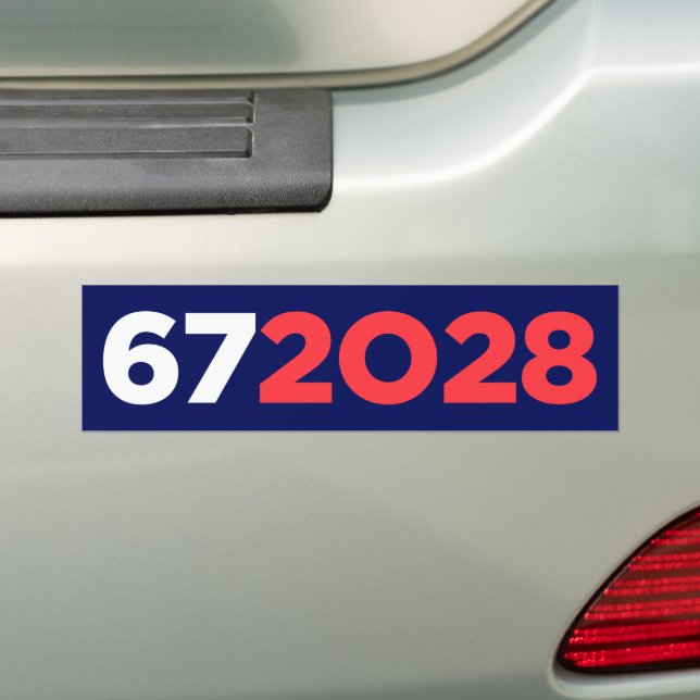 Six Seven 67 for President 2028 Funny Autoaufkleber (Auf Auto)