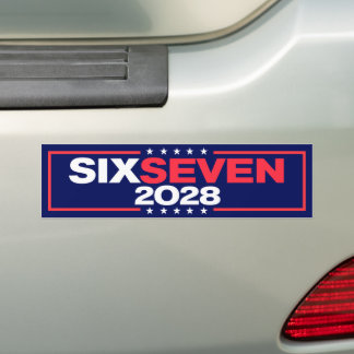 Six Seven 67 for President 2028 Funny Autoaufkleber