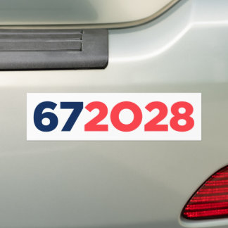 Six Seven 67 for President 2028 Funny Autoaufkleber