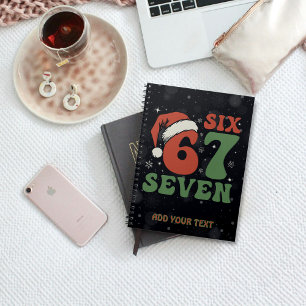 Six Seven 67 Lustiger Weihnachtsmannhut Weihnachte Notizblock
