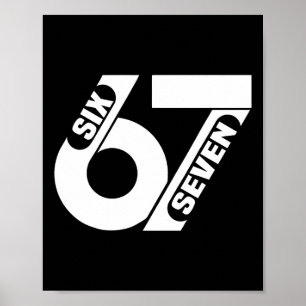 Six Seven 67 Mannschaftssport Lustiges Meme 67 6 7 Poster