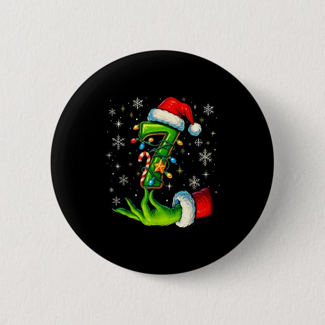 Six Seven 67 Meme Funny Christmas Couple Matching  Button (Vorderseite)