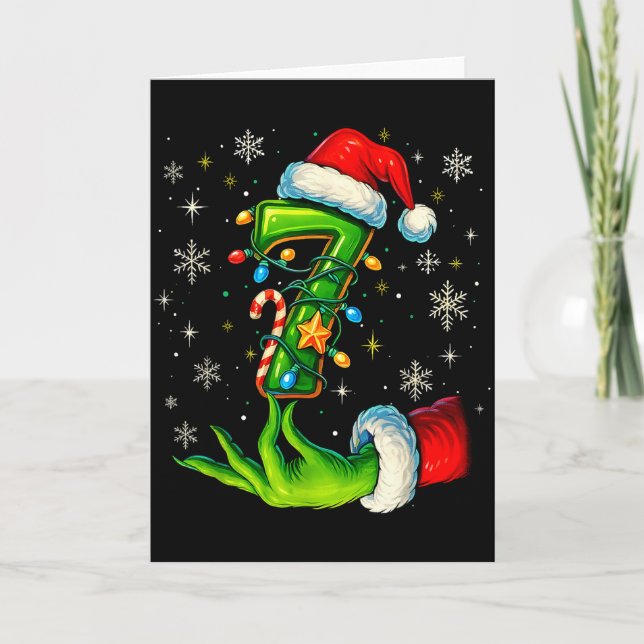 Six Seven 67 Meme Funny Christmas Couple Matching  Karte (Vorderseite)