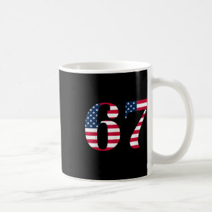 Six Seven 67 Meme Lustig Uns Amerikanische Flagge Kaffeetasse
