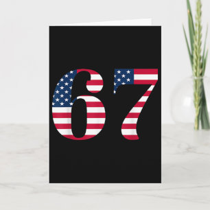 Six Seven 67 Meme Lustig Uns Amerikanische Flagge Karte