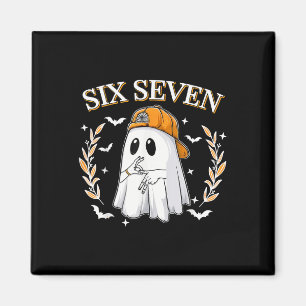 Six Seven 67 Meme Lustiger Geist Halloween 6 7 Paa Magnet