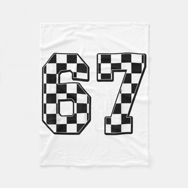 Six Seven 67 Meme Nummer 67  Fleecedecke (Vorderseite)