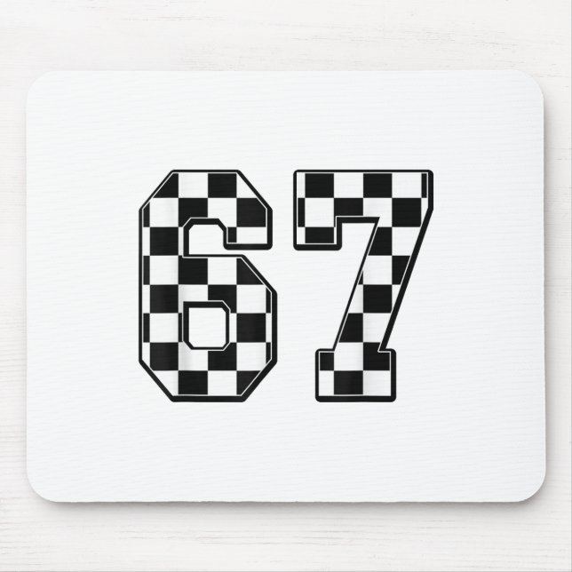 Six Seven 67 Meme Nummer 67  Mousepad (Vorne)