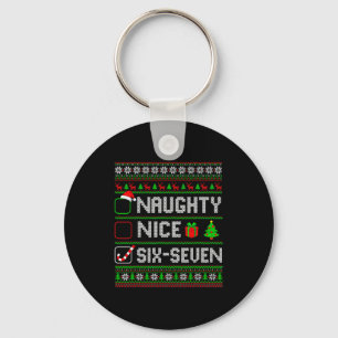Six Seven 67 Meme Schöne Unartige Weihnachts-Pyjam Schlüsselanhänger