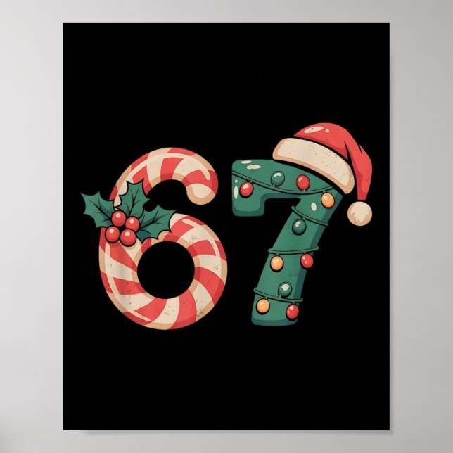 Six Seven 67 Meme Weihnachten  Poster (Vorne)