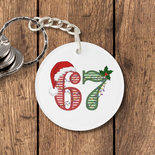 Six Seven 67 Noël (67 six seven Christmas Key chain)