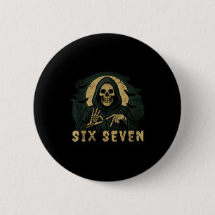 Six Seven 67 Sensenmann Halloween Skelett Hand S Button