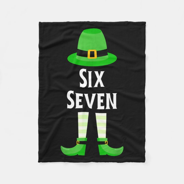 Six Seven 67 St Patricks Day Kinder lustiger Lepre Fleecedecke (Vorderseite)
