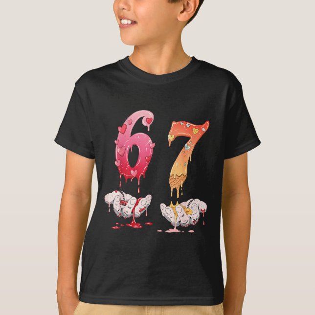 Six Seven 6 7 67 Funny Matching Valentines Day Cou T-Shirt (Vorderseite)